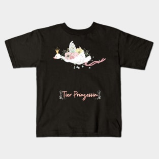 Schwan Fliegen Tier Prinzessin Blumen Süß Kids T-Shirt